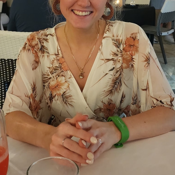 Baltic Born Floral Maxi Dress in White and Orange - Picture 6 of 6